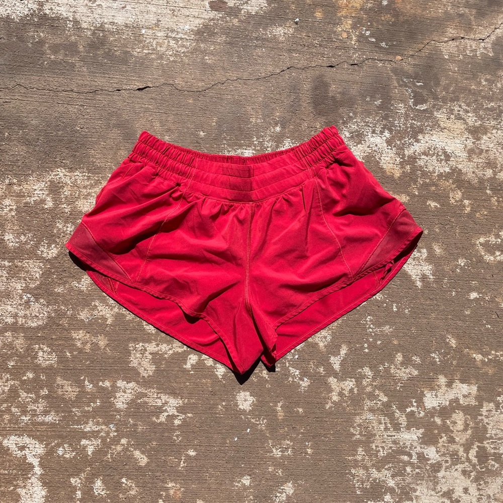 Lululemon Athletica Red Athletic Shorts Lightweight Moisture-Wicking